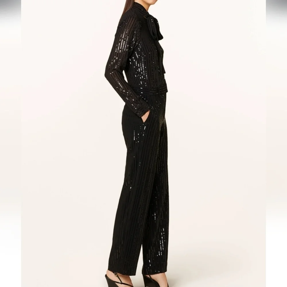 Michael Kors Black Sequin Jumpsuit